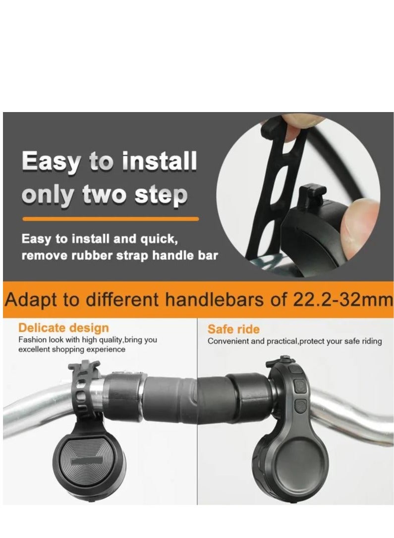 Y&D Super Electric Bike Horn, Adjustable 80-130dB Bicycle Bell, USB Rechargeable IPX6 Waterproof Easy Install Loud Alarm Ring for Mountain Road Scooters, Adults Kids Use - Image 4