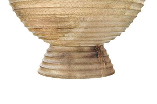 Creative Co-Op Boho Wood Pedestal Serving Bowl, Natural Finish - Image 4