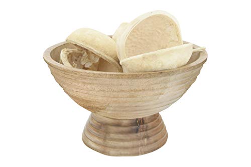 Creative Co-Op Boho Wood Pedestal Serving Bowl, Natural Finish - Image 5