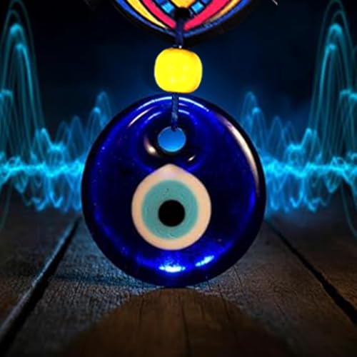PACKNBUY Evil Eye Owl Hanging for Home Entrance Main Door Car Office Wall Decor Protection Good Luck Turkish Evil Eye Nazar Battu Vastu Feng Shui (Blue Design 1) - Image 3