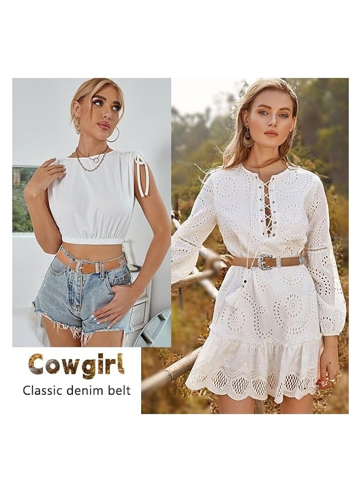 بروماس الحزام الغربي للنساء والرجال رعاة البقر ورعاة البقر نحت أبازيم أحزمة لسراويل الجينز - Image 2
