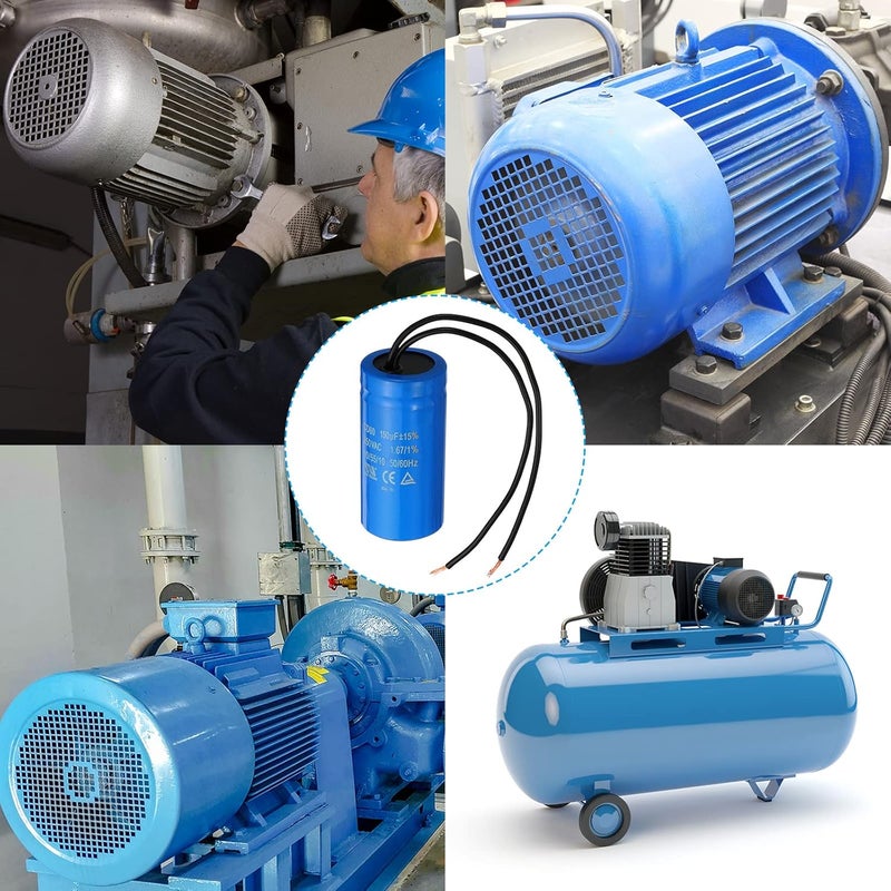PATIKIL CD60 Run Capacitor, 150uF 250VAC 2 Wires 50/60Hz Motor Starting Capacitor for Air Compressor Motor Starts Running - Image 5