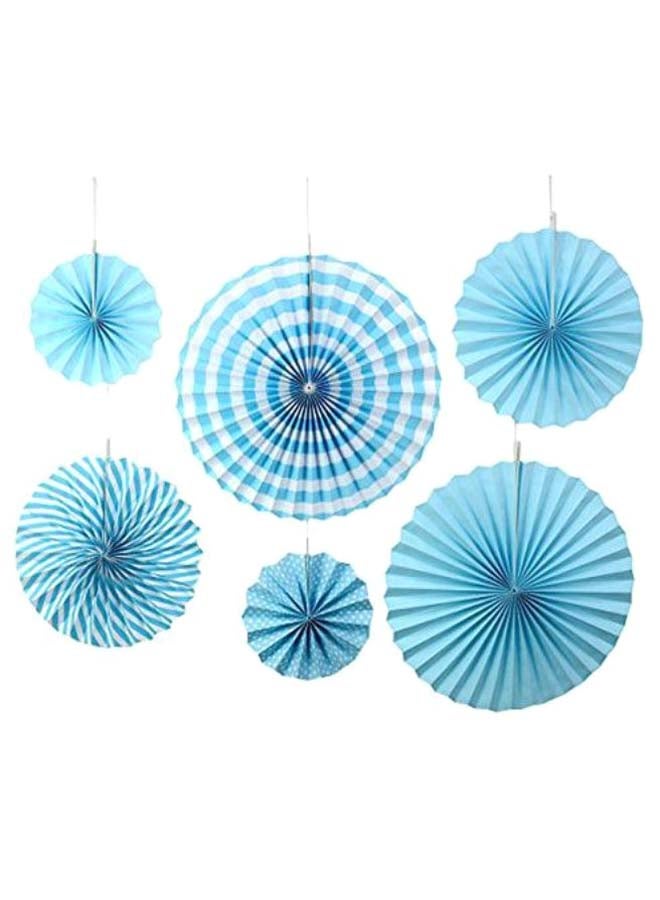 6-Piece Birthday Party Decoration Paper Fans Set