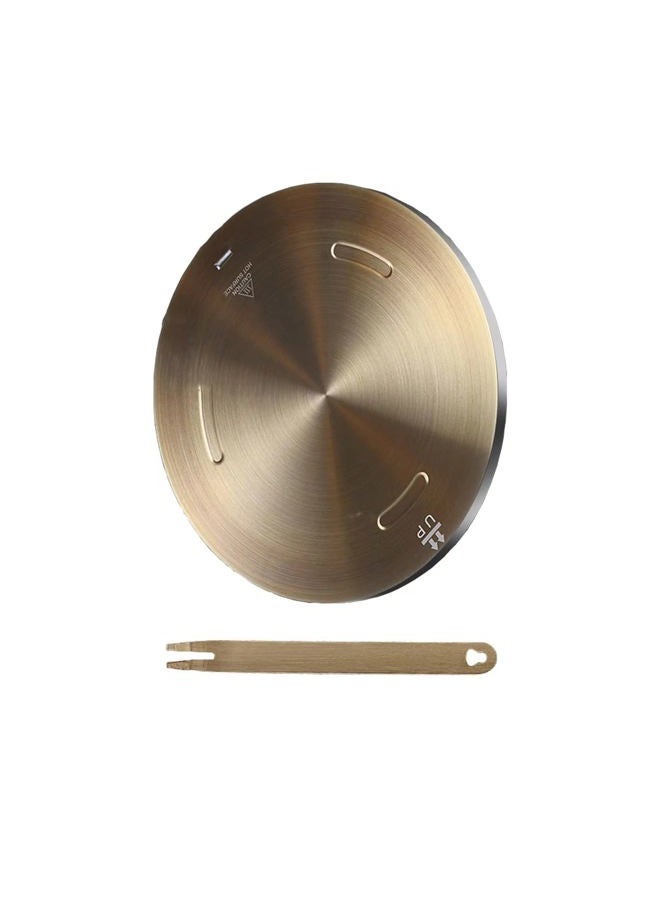 Grourarty 11Inch Heat Diffuser Plate, Stainless Steel Cooking Induction Adapter Simmer Plate For Electric Gas Glass Cooktop Hob Ring, Converter With Handle - Image 1