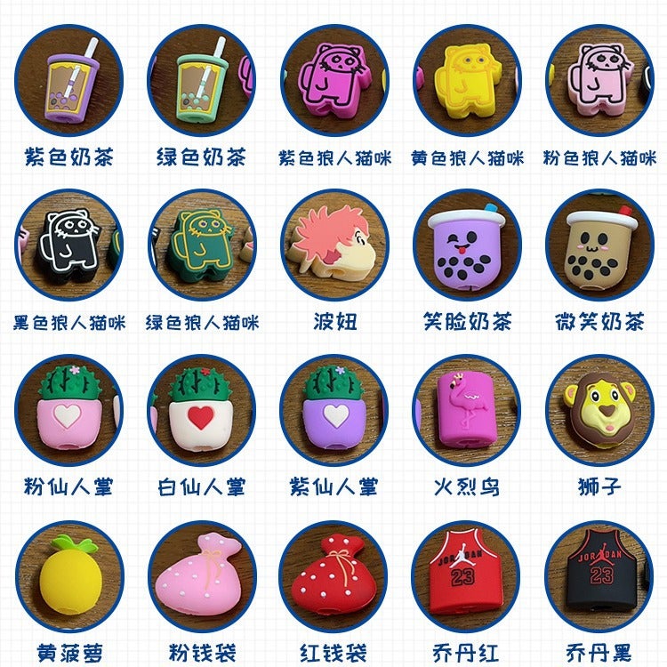 2021 New Cartoon Take A Bite Data Cable Protective Cover Suitable For Apple Data Cable Gift Cooperation - Image 2