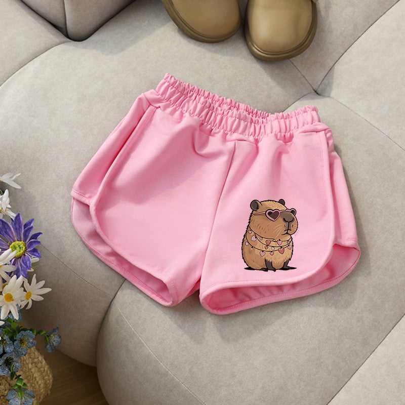 Cross-border Girls' Shorts Summer Children's Casual Sports Pants Children's Cartoon Hot Pants Western Style Outer Wear Loose Pants - Image 4