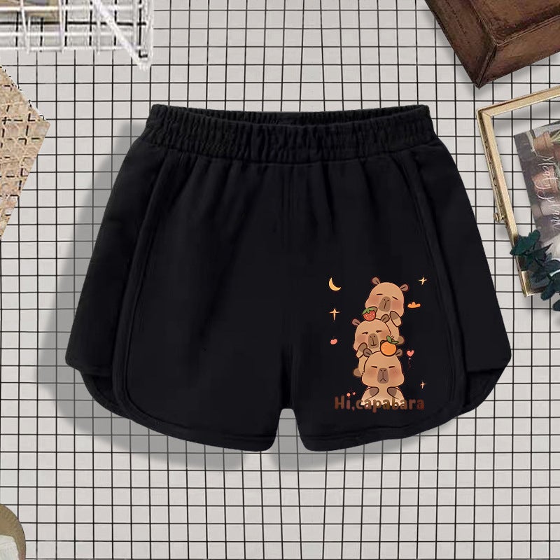 Cross-border Girls' Shorts Summer Children's Casual Sports Pants Children's Cartoon Hot Pants Western Style Outer Wear Loose Pants - Image 1