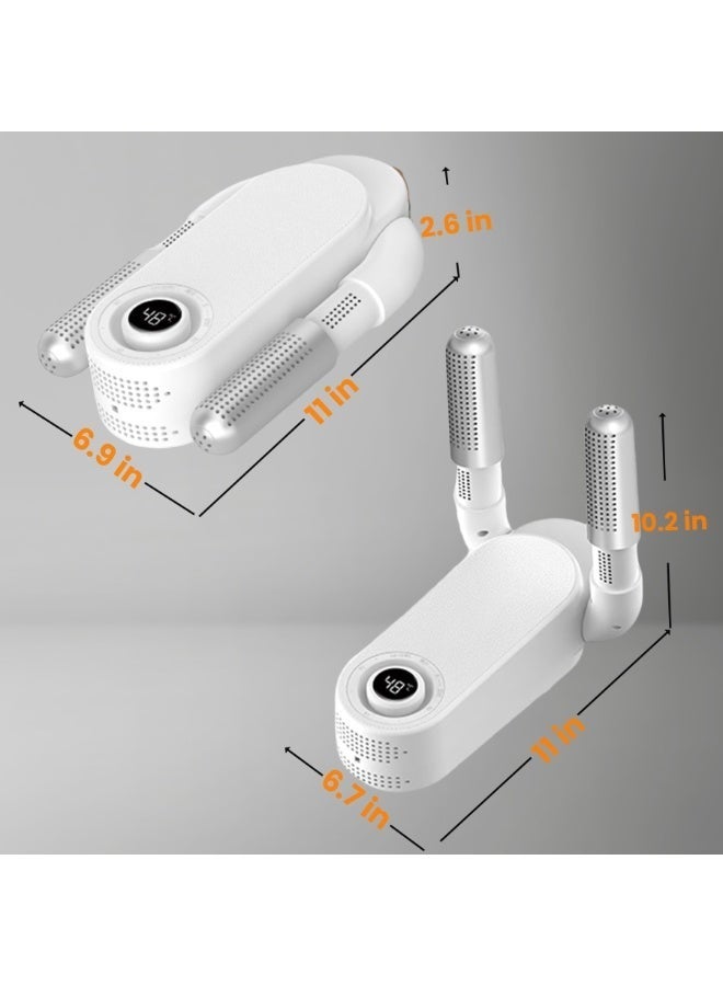 BABONA Shoe and Glove Dryer, 360° Heated Blower for Drying Wet Shoes, Smart Shoe Dryer with Four Timers, Suitable for Sneakers, Gloves, Boots, Ski Boots, Helmets, Foldable and Hangable Design - Image 5