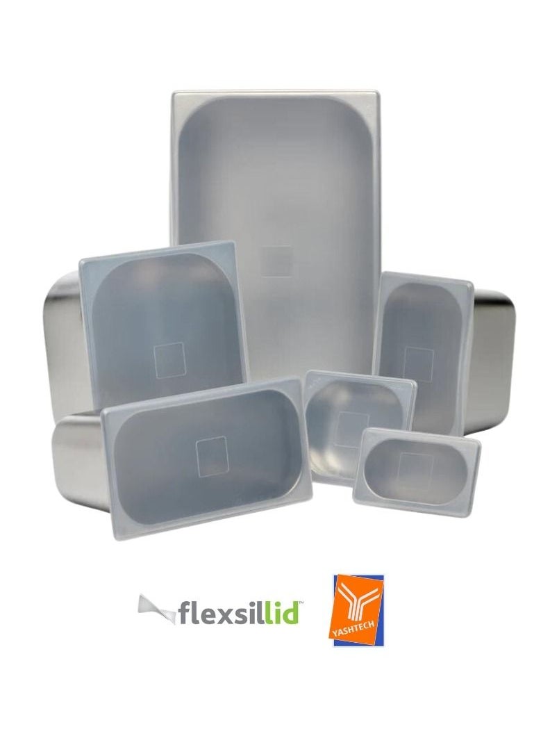 YASHTECH Flexsil Lid 1/9 Pan Size Reusable Silicone Lids to Keep Food Fresh 1 Piece  - Image 3