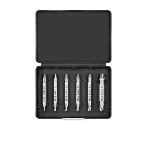 Serplex® 6PCS Multipurpose Screw Extractors Set, Hardened Steel Dual-Ended Tools for Stripped & Damaged Screws, Bolts, Nuts, with Compact Storage Case for DIY & Professional Repairs - Image 1
