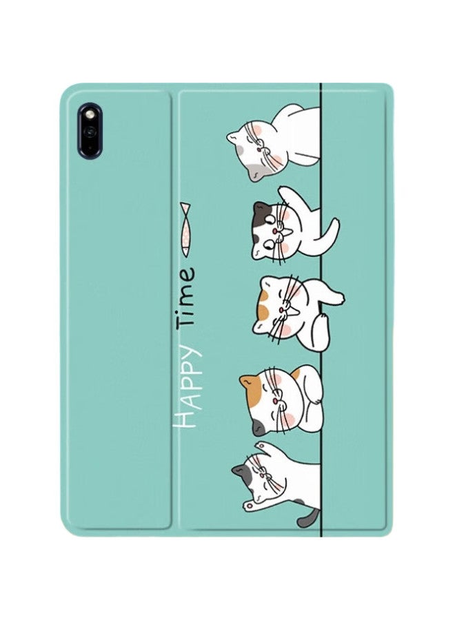 Jiang Ming Jiangming Compatible With Huawei Matepad Tablet Case 10.4-Inch, Smart Sleep Tablet Protective Cover, Slim Shockproof Tri-Fold Stand Full Protection Case - Image 1