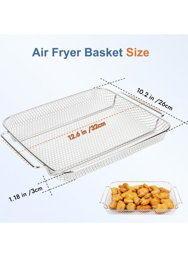 YQL Air Fryer Basket Replacement for Emeril Lagasse 26 QT Everyday French Door 360 Extra Large Air Fryer, 12.6" x 10.2" Stainless Steel Baking Tray,Wire Rack Emeril Lagasse Oven Accessories - Image 3