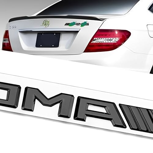 QOMAGO Car Emblem for Trunk lid Rear ABS Material Compatible with AMG car Badge car Style Replacement (Black) - Image 1