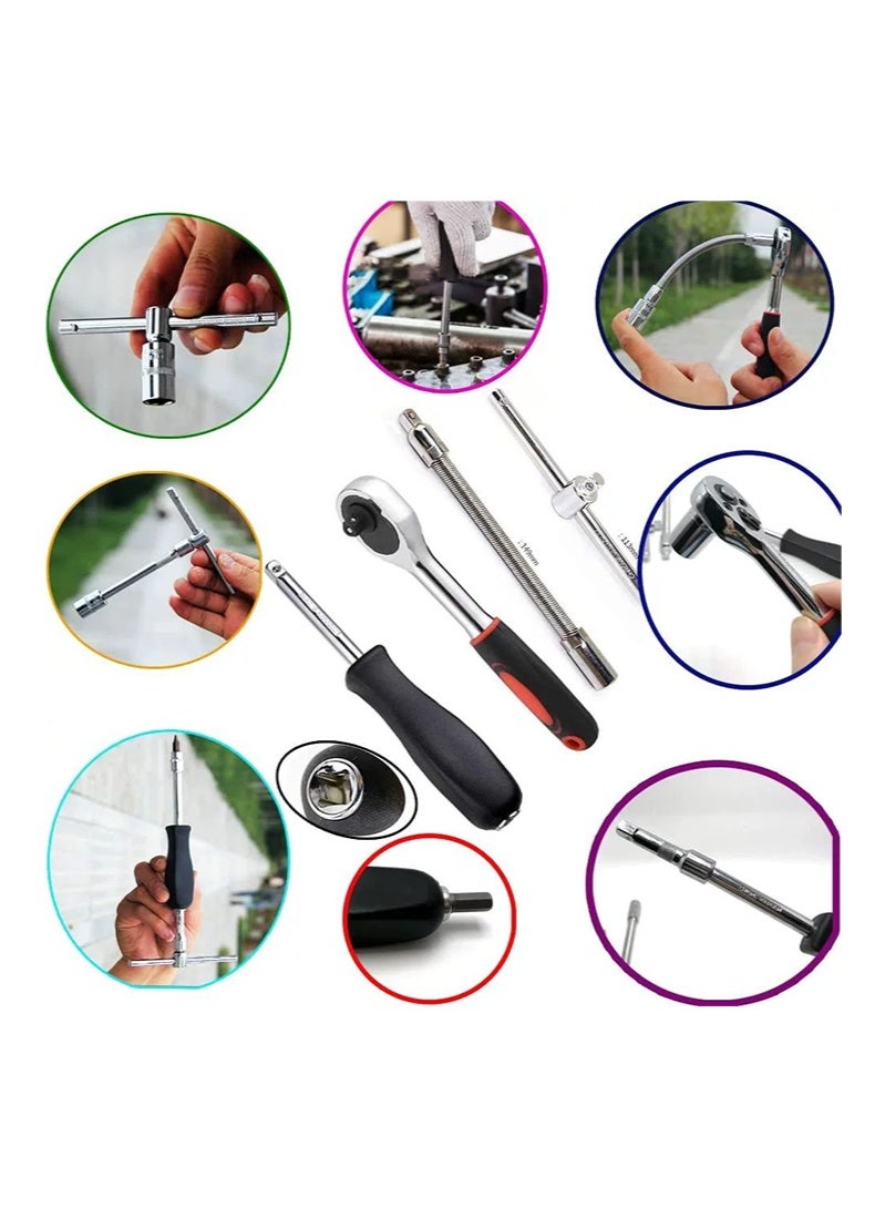 مجموعة أدوات إصلاح محمولة مكونة من 46 قطعة ، إصلاح كهربائي ، إصلاح سيارة ، إصلاح دراجة نارية ، إصلاح آلة ، مجموعة أدوات منزلية ، مجموعة إصلاح احترافية - Image 5