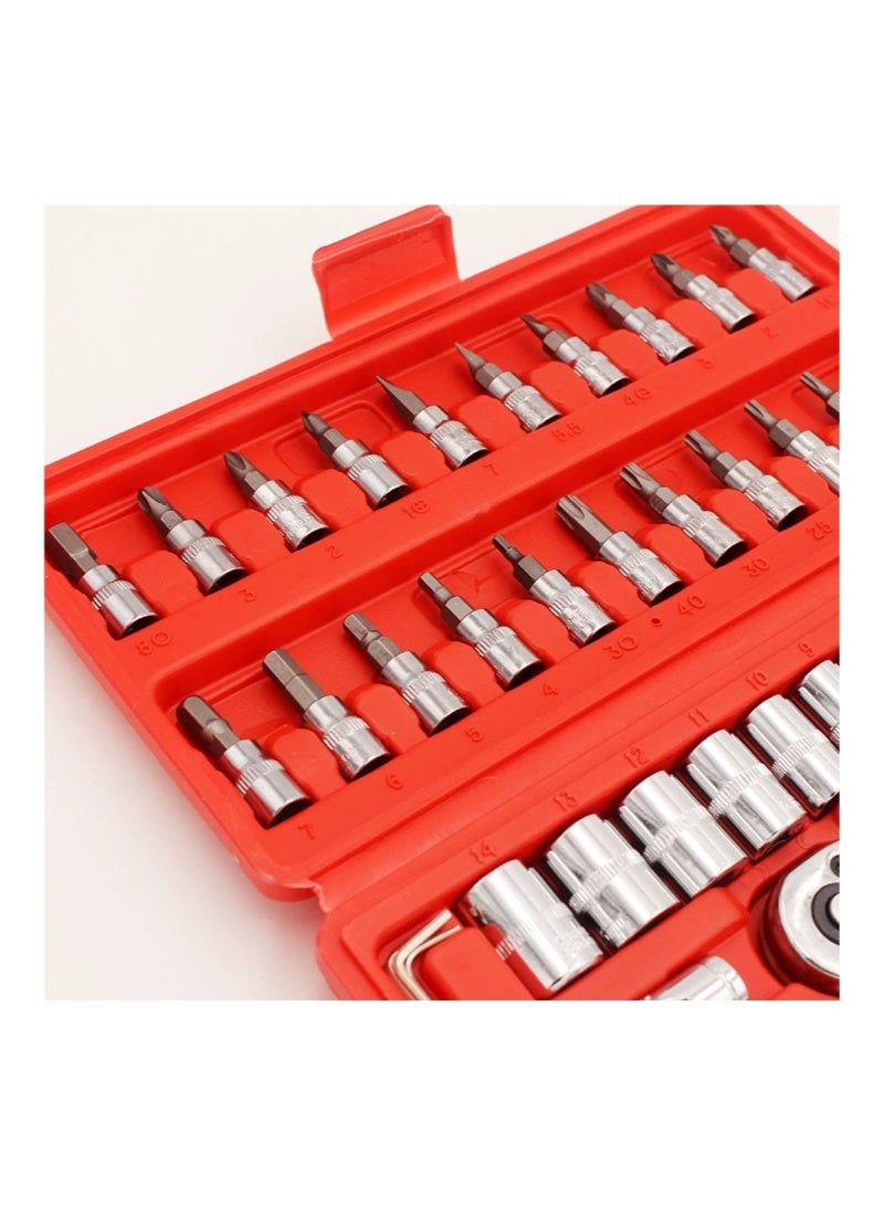 مجموعة أدوات إصلاح محمولة مكونة من 46 قطعة ، إصلاح كهربائي ، إصلاح سيارة ، إصلاح دراجة نارية ، إصلاح آلة ، مجموعة أدوات منزلية ، مجموعة إصلاح احترافية - Image 3