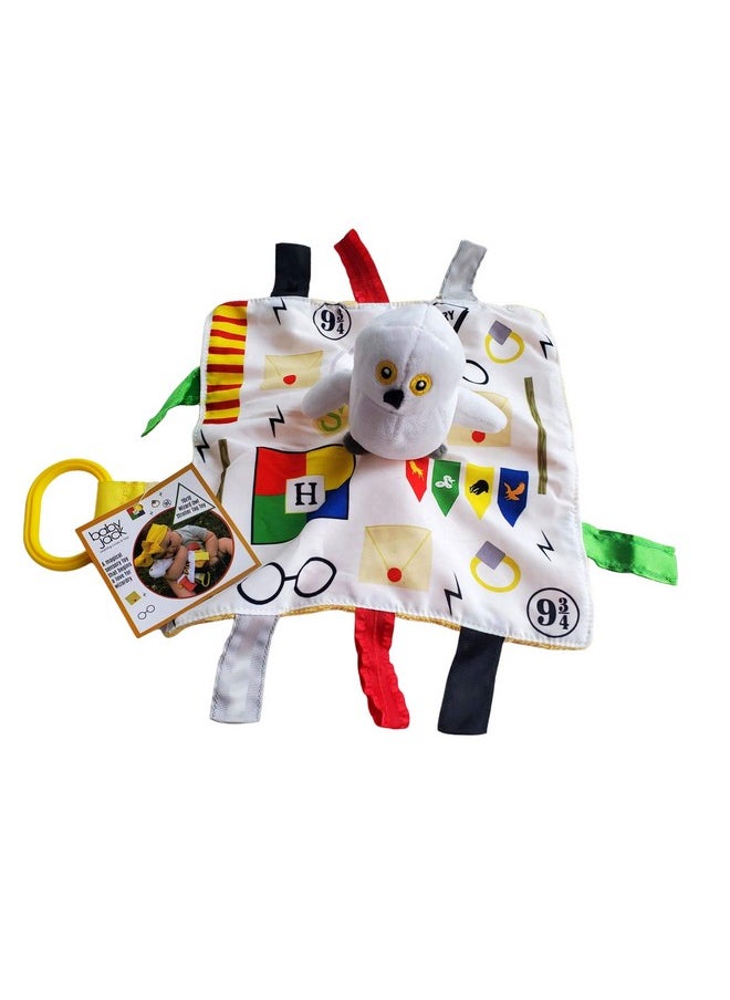 The Learning Lovey Baby Jack & Co 10X10” Wizard Lovey Owl Tag Toy For Babies Witches House Colors Learn Wizardry Soft & Safe Learn Shapes & Colors Ideal Baby Toy & Muggle Gift Bpa Free W Stroller Clip  - Image 2