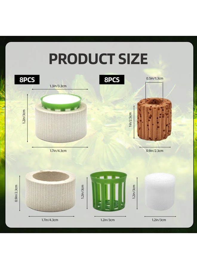 HEHIPLE 16 Pack Aquarium Plant Weights, Aquatic Plants Fixed Ring Set, Anti-Floating Ceramic Aquarium Plant Rings, Aquarium Landscape Decoration Fish Tank Accessories 1.8 x 1.3 Inch - Image 2