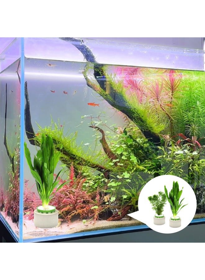 HEHIPLE 16 Pack Aquarium Plant Weights, Aquatic Plants Fixed Ring Set, Anti-Floating Ceramic Aquarium Plant Rings, Aquarium Landscape Decoration Fish Tank Accessories 1.8 x 1.3 Inch - Image 5
