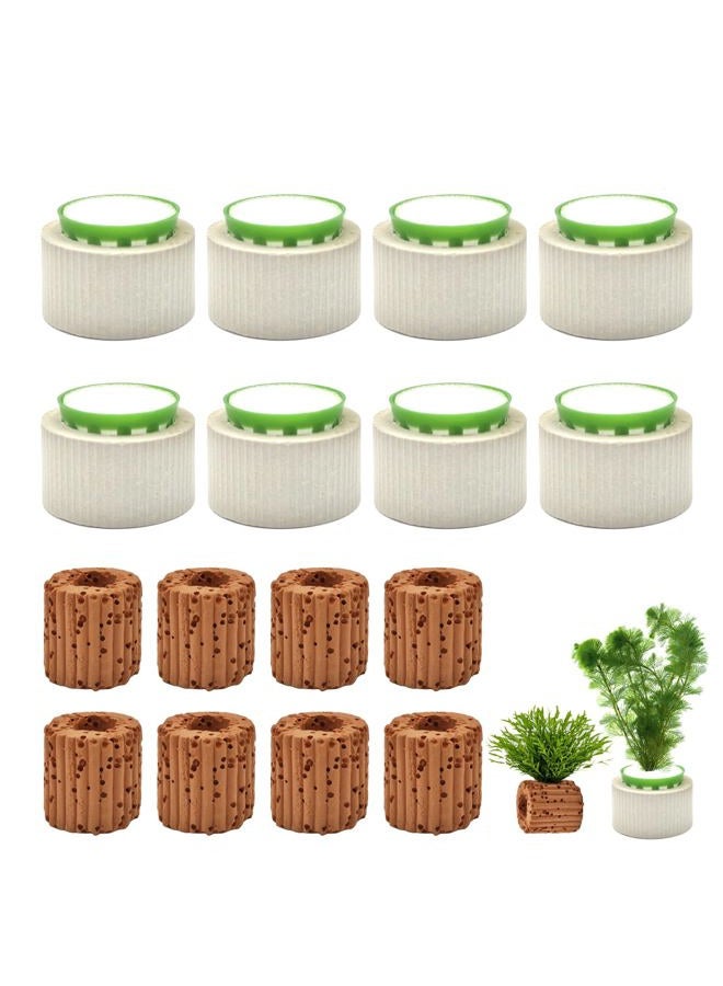 HEHIPLE 16 Pack Aquarium Plant Weights, Aquatic Plants Fixed Ring Set, Anti-Floating Ceramic Aquarium Plant Rings, Aquarium Landscape Decoration Fish Tank Accessories 1.8 x 1.3 Inch - Image 1