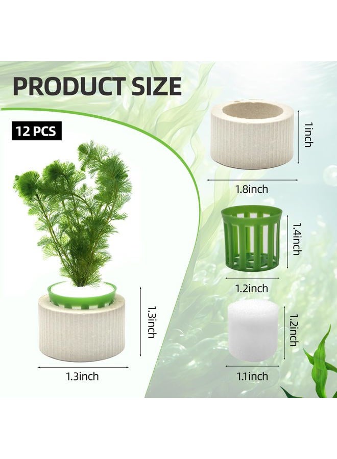HEHIPLE 16 Pack Aquarium Plant Weights, Aquatic Plants Fixed Ring Set, Anti-Floating Ceramic Aquarium Plant Rings, Aquarium Landscape Decoration Fish Tank Accessories 1.8 x 1.3 Inch - Image 3