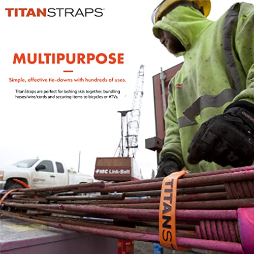 TitanStraps Titan Industrial Straps – Safety Strap Set to Secure Splits, Cargo Bikes, Garden Hoses, Wood Working Projects – 70 lb. Working Load, 20" Length, 4-Pack Coyote Tan - Image 4