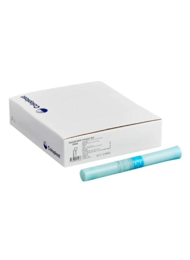 Coloplast 20pieces - Coloplast SpeediCath Compact Set male ready-to-use hydrophilic coated catheter with lubricant solution and urine collection bag, size 12, model 28422 - Image 1