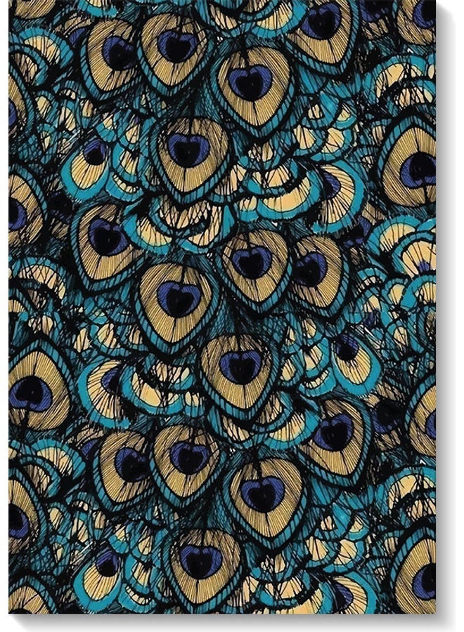 RYN فن الجدار المطبوعة طائر الطاووس أزرق/بيج 40x60 سم - Image 2