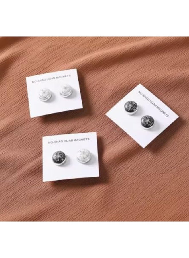 جود باي مجموعة من اثنين من دبابيس طرحة سكارف مغناطيس على للحجابشكل قلب - Image 4