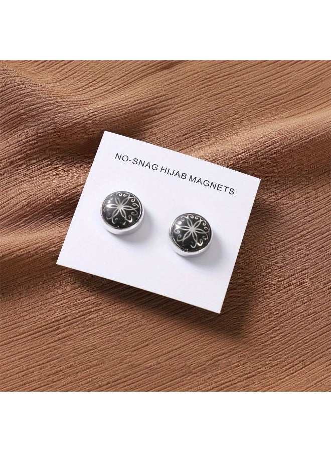 جود باي مجموعة من اثنين من دبابيس طرحة سكارف مغناطيس على للحجابشكل قلب - Image 1