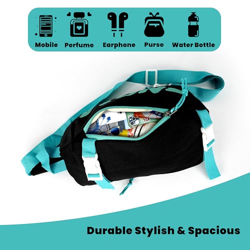 SNDIA Sling Bag for Men Stylish Crossbody Backpack for Men & Women, Messenger Bags, Casual Shoulder Bag, Chest Bag (Black, 31x15x18cm) - Image 4
