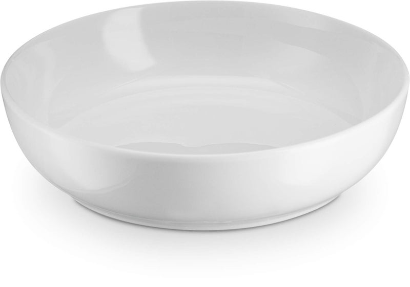 KooK Pasta Bowl, Salad Bowls, Bowls, Serving Bowls, Soup, Ceramic, Large Capacity, Microwave & Dishwasher Safe, Set of 4, 40 Oz, (White) - Image 2