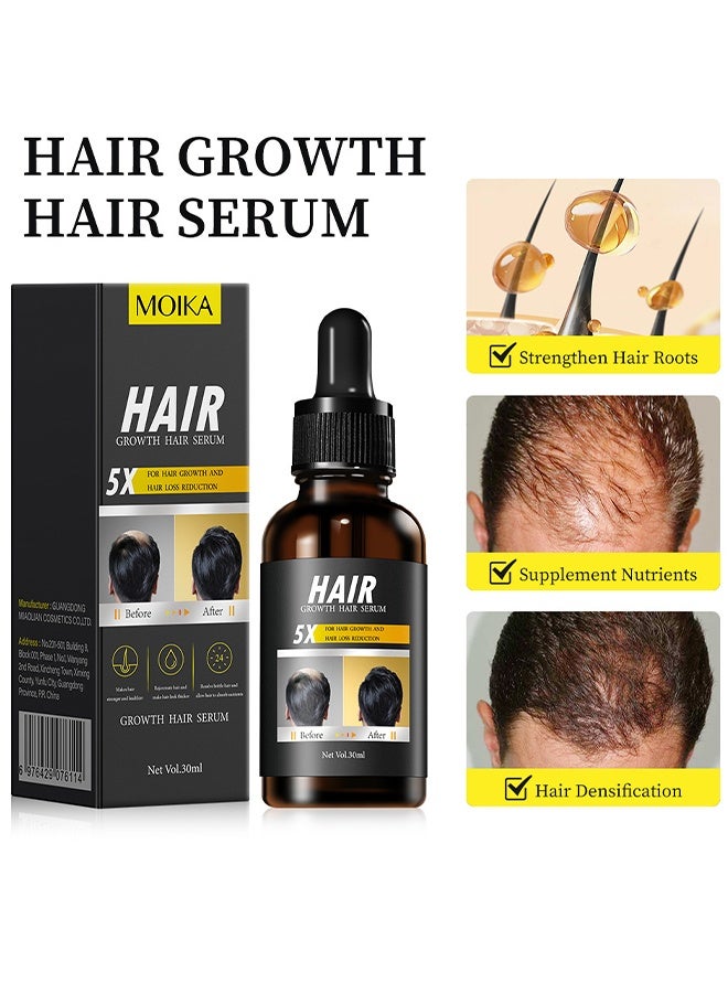 مويكا سيروم نمو الشعر للرجال والنساء ، علاج إعادة نمو الشعر لتساقط الشعر لفروة الرأس ، ترقق الشعر ، نمو طبيعي للشعر أكثر كثافة وأطول وامتلاء وصحة 30 مل - Image 2
