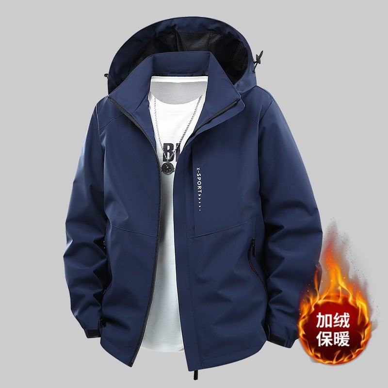 Hiking Jacket For Men, Loose Plus Size, Oversized Jacket For Big Men, Fashionable Single-Layer Jacket - Image 2