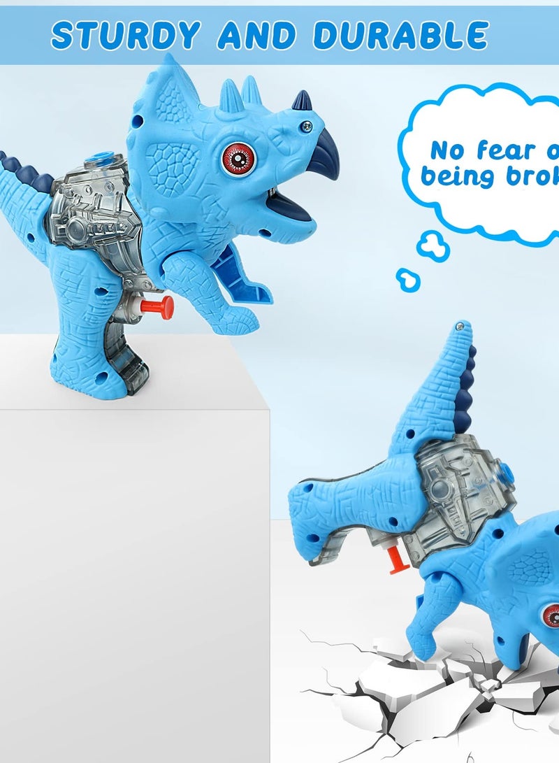 Excefore Dinosaur Water Gun, 4 Pack Squirt Guns for Kids and Adults, Exciting Water Fighting Toy for Boys and Girls, Perfect for Backyard and Swimming Pool Play. - Image 4