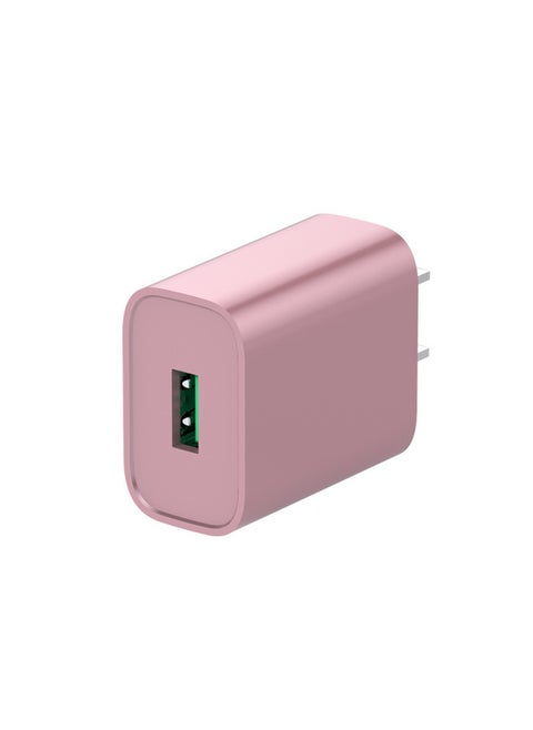 Color USB Mobile Phone Charger 5v 2A Charging Head 3C Certification Fast Charging Head Mobile Phone Universal Dual Single Port Plug-Color:Single-Port [rose Gold] 3C Certification
