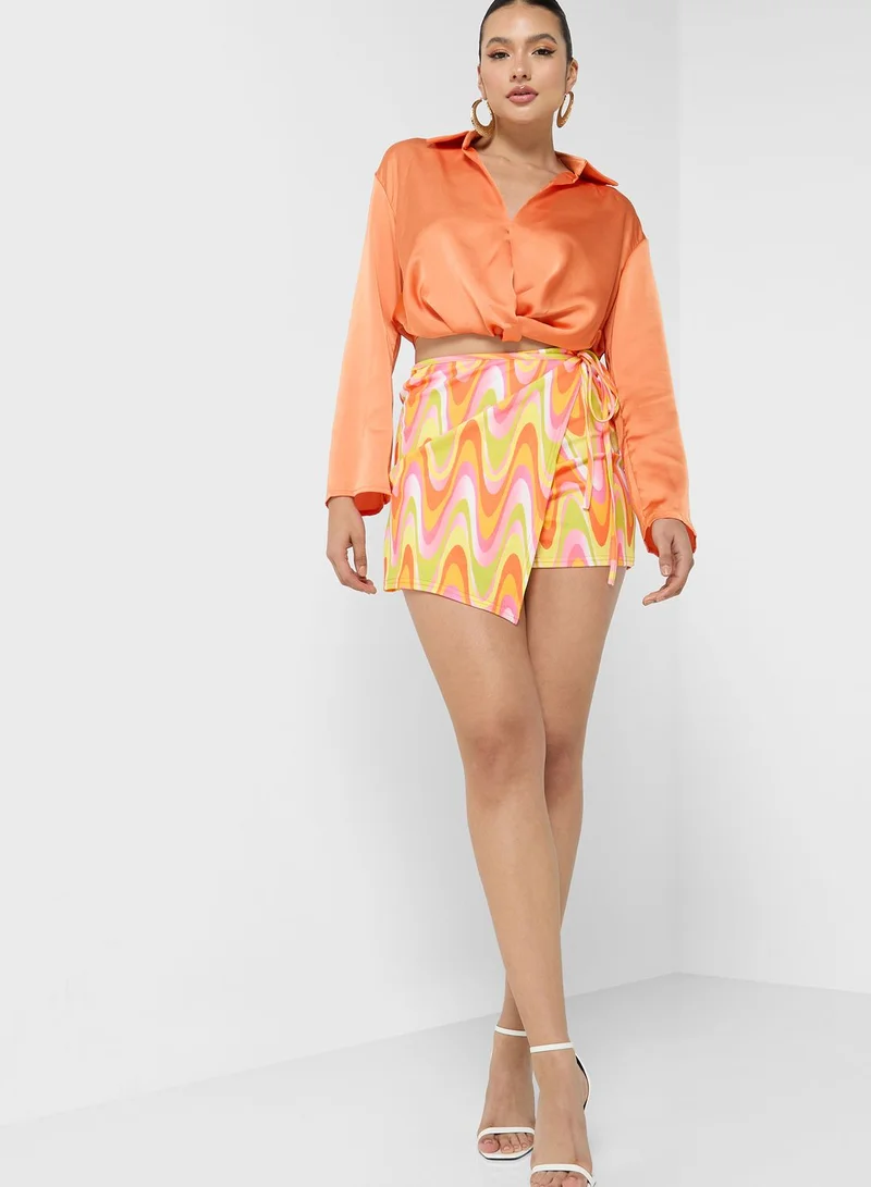 boohoo Notch Neck Shirt