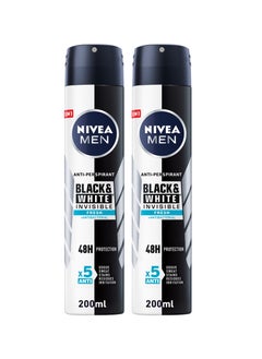 Nivea Antiperspirant Spray  Black And  White Invisible Fresh Pack of 2  - Image 1