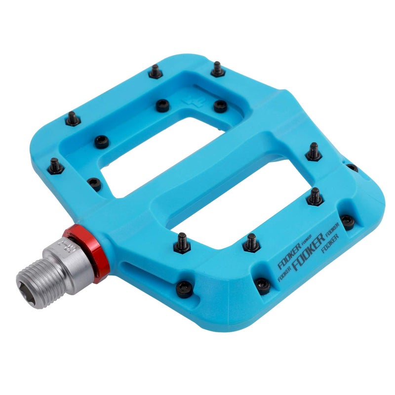 FOOKER MTB Pedals Mountain Bike Pedals 3 Bearing Non-Slip Lightweight Nylon Fiber Bicycle Platform Pedals for BMX MTB 9/16" - Image 1