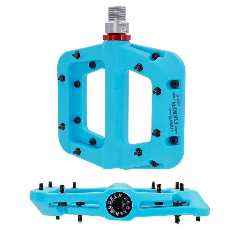FOOKER MTB Pedals Mountain Bike Pedals 3 Bearing Non-Slip Lightweight Nylon Fiber Bicycle Platform Pedals for BMX MTB 9/16" - Image 3