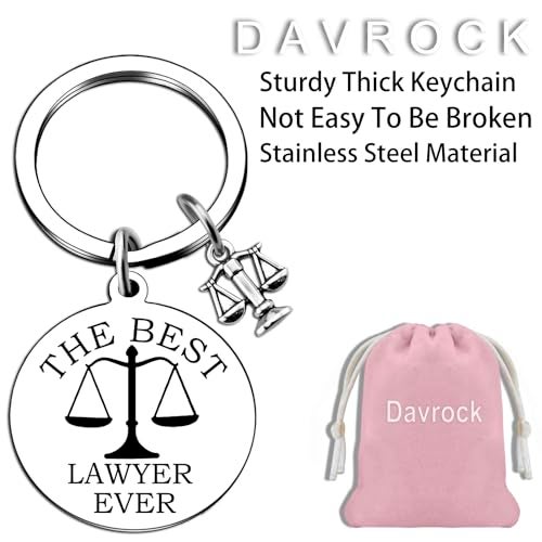 Davrock Lawyer Gifts for Women Men Paralegal Gifts Lawyer Keychain Law School Student Jewelry Lawyers Pendant Key Chains Appreciation Present for Attorney Christmas Gift for Women - Image 5