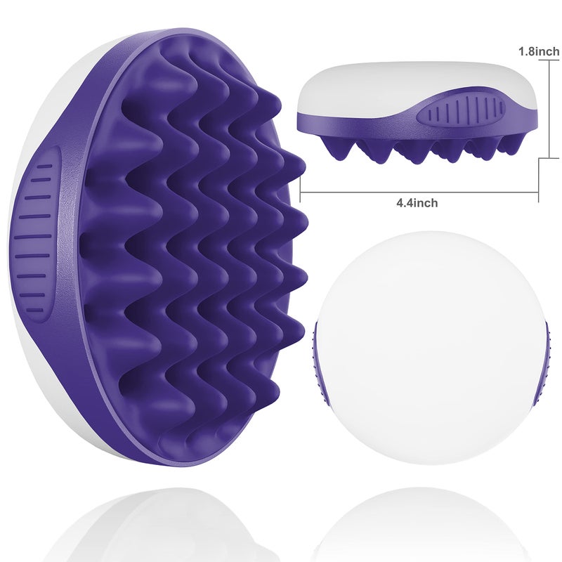 WTTORDE Silicone Brush for Curly, Afro, and Wavy Hair - Two-Sided Wave Tool for Long and Short Styles, Large and Small Curl Combs for Men, Women, Boys, and Girls - Purple, 1 Pcs - Image 3