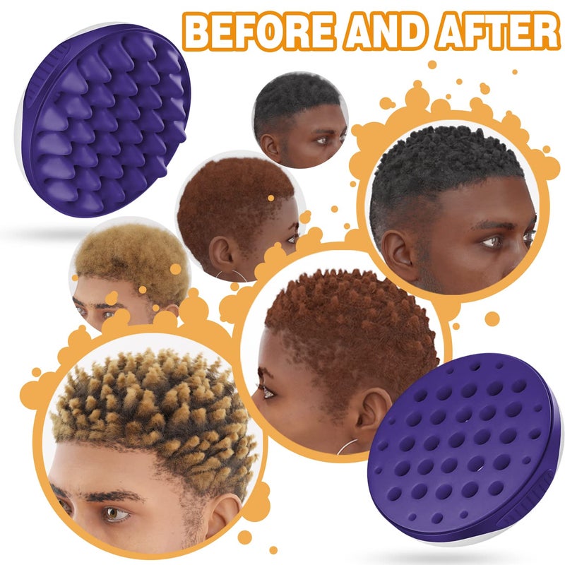 WTTORDE Silicone Brush for Curly, Afro, and Wavy Hair - Two-Sided Wave Tool for Long and Short Styles, Large and Small Curl Combs for Men, Women, Boys, and Girls - Purple, 1 Pcs - Image 4