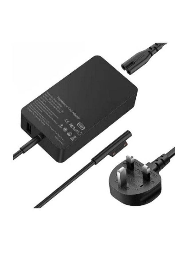 Terabyte Surface Charger, 44W 15V 2.58A Power Supply AC Adapter Charger for Microsoft Surface Pro 3/4/5/6/7, Surface Laptop 3/2/1, Surface Go/Book, with 6ft Power Cord - Image 1