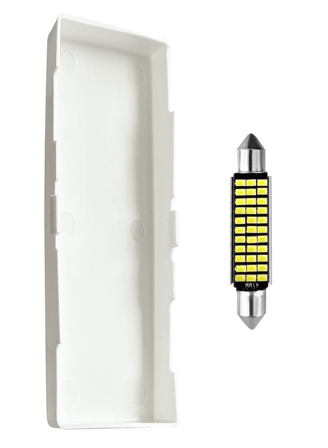 غطاء عدسة مصباح السقف الداخلي/مصباح LED مع مصابيح LED بيضاء متوافق مع سيارات GMC Chevy S10 Sonoma موديلات 1991-2003#، بديل أصلي للرقم 336201 - Image 1
