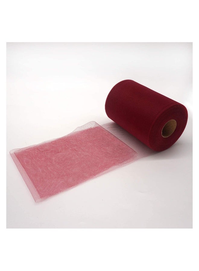 Red Tulle Fabric Rolls 6 Inch x 100 Yards (300 feet) - Perfect for Wedding Decorations, Gift Bows, Craft Projects & Tutu Skirts - Image 4