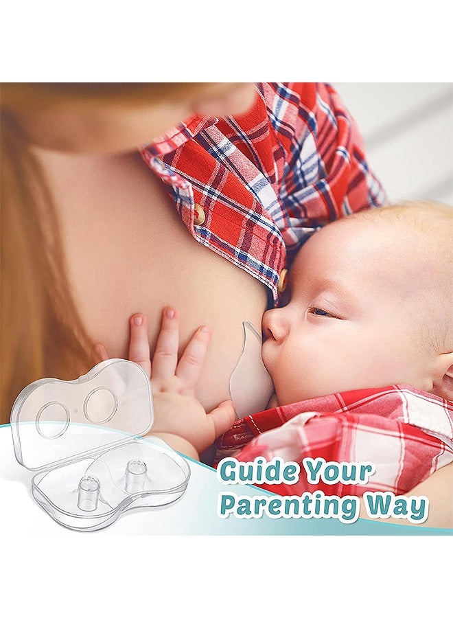 Photon 4 Pairs Contact Nipple Shields for Nursing Newborn Breastfeeding , Silicone Nipple Protector in Reuseable Storage Case - Image 5