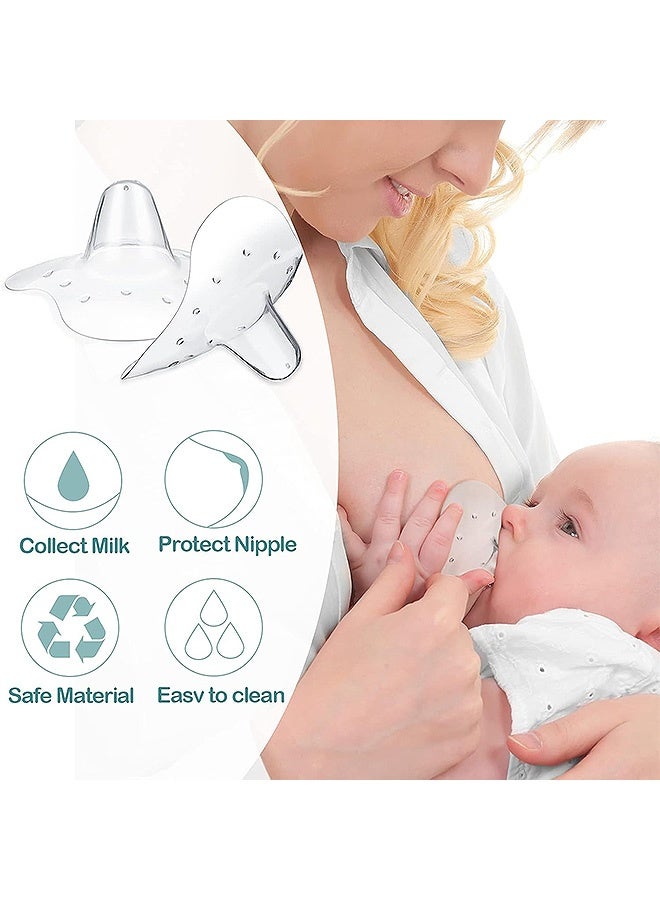 Photon 4 Pairs Contact Nipple Shields for Nursing Newborn Breastfeeding , Silicone Nipple Protector in Reuseable Storage Case - Image 3
