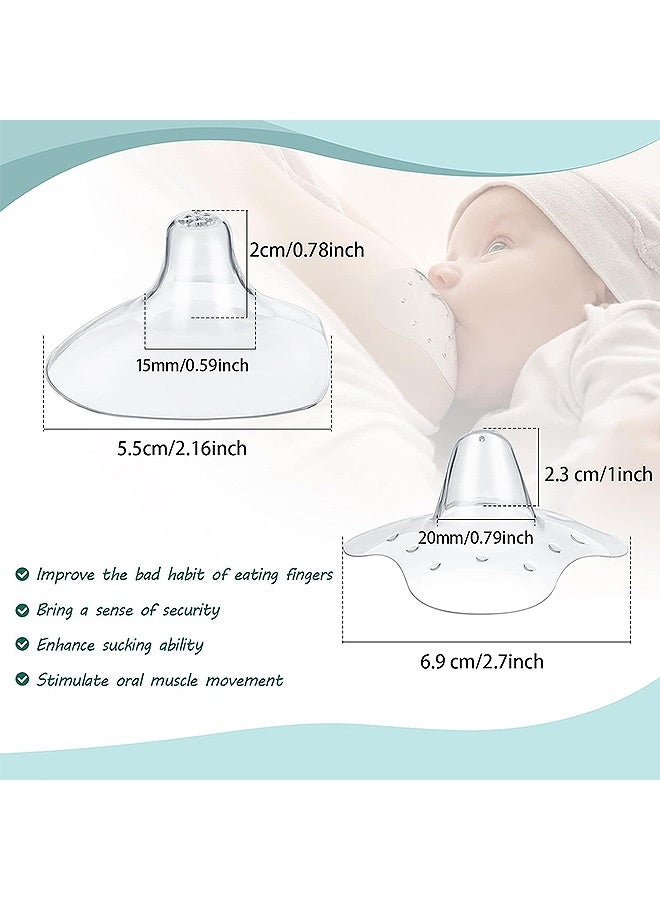 Photon 4 Pairs Contact Nipple Shields for Nursing Newborn Breastfeeding , Silicone Nipple Protector in Reuseable Storage Case - Image 2
