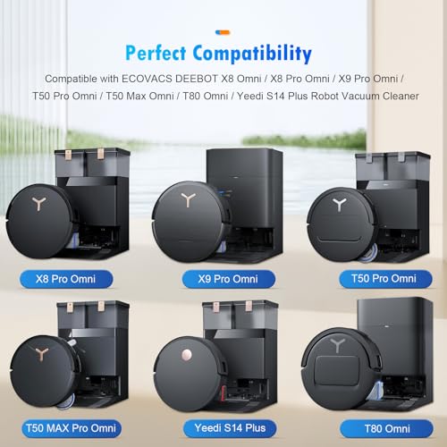 DrFlito 10 Pack X8 Dust Bags Compatible with ECOVACS DEEBOT X8 Pro Omni/X9 Pro Omni/T50 Pro Omni/T50 Max Pro Omni/T80 Omni/Yeedi S14 Plus Robot Vacuum Cleaner, 4 Layers Effective Filtration - Image 2