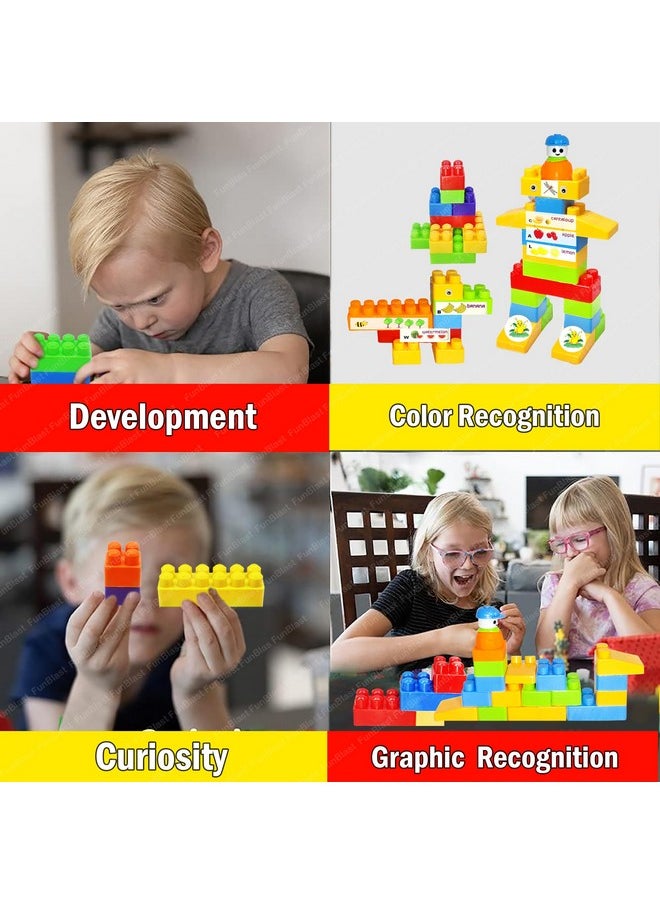 FunBlast FunBlast Building Blocks for Kids - DIY Plastic Building Blocks for Kids Puzzle Games for Kids, Toys for Children Educational & Learning Toy for 3+ Years Kids, Girls & Boys (36 Pcs-Multicolor)  - Image 5